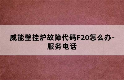 威能壁挂炉故障代码F20怎么办-服务电话