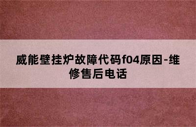 威能壁挂炉故障代码f04原因-维修售后电话