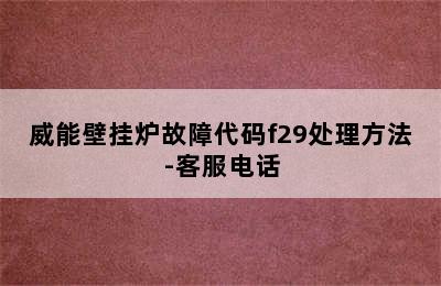 威能壁挂炉故障代码f29处理方法-客服电话