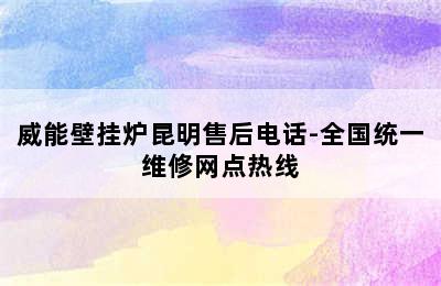 威能壁挂炉昆明售后电话-全国统一维修网点热线