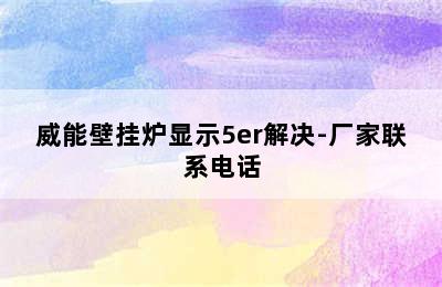 威能壁挂炉显示5er解决-厂家联系电话