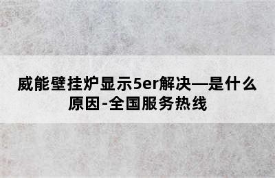 威能壁挂炉显示5er解决—是什么原因-全国服务热线