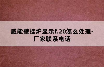 威能壁挂炉显示f.20怎么处理-厂家联系电话