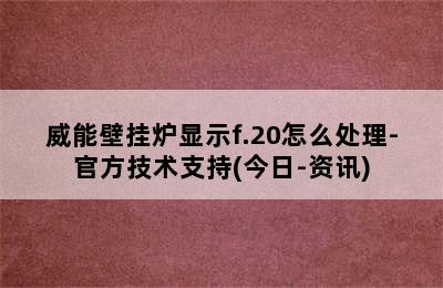 威能壁挂炉显示f.20怎么处理-官方技术支持(今日-资讯)