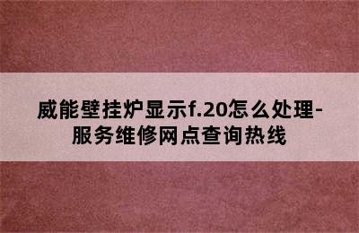 威能壁挂炉显示f.20怎么处理-服务维修网点查询热线