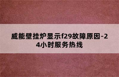 威能壁挂炉显示f29故障原因-24小时服务热线