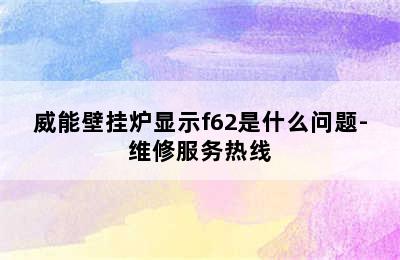 威能壁挂炉显示f62是什么问题-维修服务热线