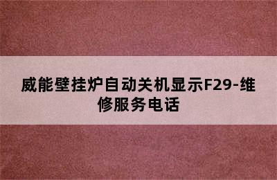 威能壁挂炉自动关机显示F29-维修服务电话