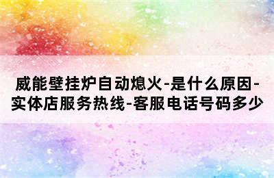 威能壁挂炉自动熄火-是什么原因-实体店服务热线-客服电话号码多少