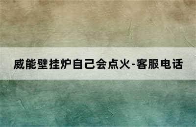 威能壁挂炉自己会点火-客服电话