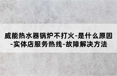 威能热水器锅炉不打火-是什么原因-实体店服务热线-故障解决方法