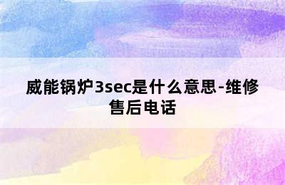 威能锅炉3sec是什么意思-维修售后电话