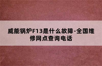 威能锅炉F13是什么故障-全国维修网点查询电话