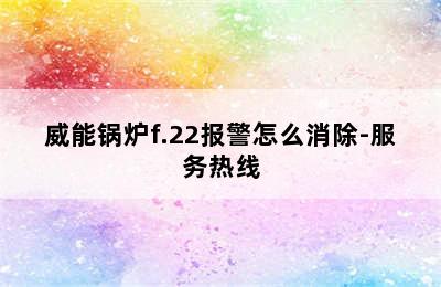 威能锅炉f.22报警怎么消除-服务热线