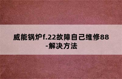 威能锅炉f.22故障自己维修88-解决方法