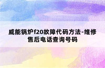 威能锅炉f20故障代码方法-维修售后电话查询号码