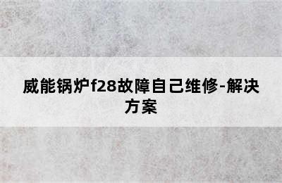 威能锅炉f28故障自己维修-解决方案