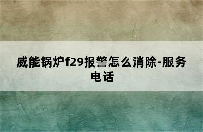 威能锅炉f29报警怎么消除-服务电话