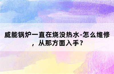 威能锅炉一直在烧没热水-怎么维修，从那方面入手？