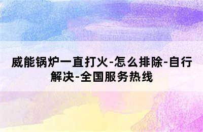 威能锅炉一直打火-怎么排除-自行解决-全国服务热线