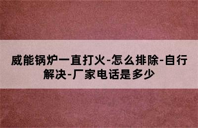 威能锅炉一直打火-怎么排除-自行解决-厂家电话是多少