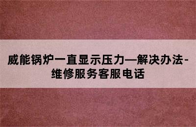 威能锅炉一直显示压力—解决办法-维修服务客服电话