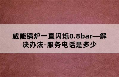 威能锅炉一直闪烁0.8bar—解决办法-服务电话是多少