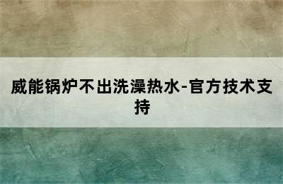 威能锅炉不出洗澡热水-官方技术支持