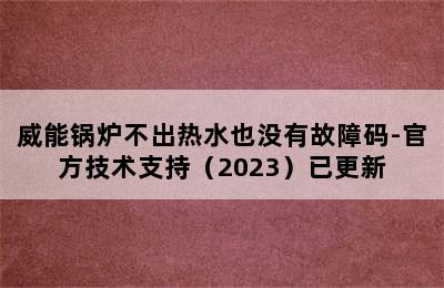 威能锅炉不出热水也没有故障码-官方技术支持（2023）已更新