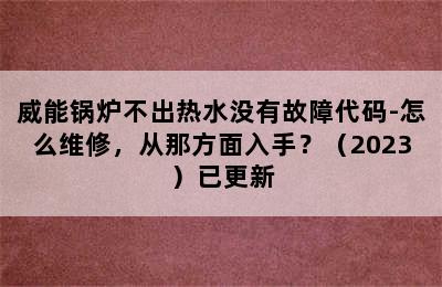 威能锅炉不出热水没有故障代码-怎么维修，从那方面入手？（2023）已更新