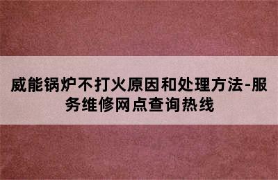 威能锅炉不打火原因和处理方法-服务维修网点查询热线