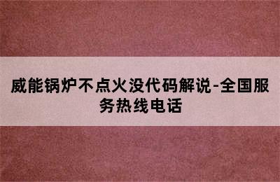 威能锅炉不点火没代码解说-全国服务热线电话