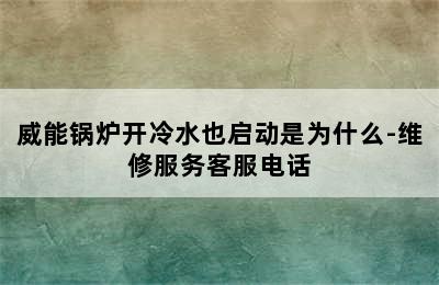 威能锅炉开冷水也启动是为什么-维修服务客服电话