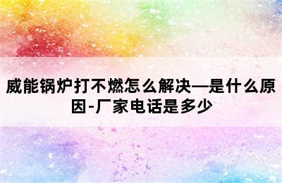 威能锅炉打不燃怎么解决—是什么原因-厂家电话是多少