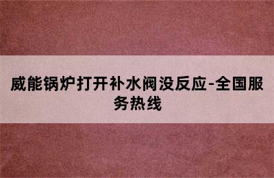 威能锅炉打开补水阀没反应-全国服务热线