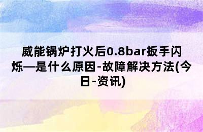 威能锅炉打火后0.8bar扳手闪烁—是什么原因-故障解决方法(今日-资讯)