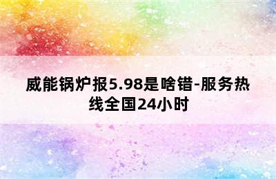 威能锅炉报5.98是啥错-服务热线全国24小时