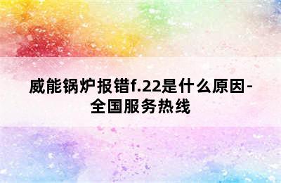 威能锅炉报错f.22是什么原因-全国服务热线