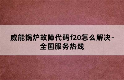 威能锅炉故障代码f20怎么解决-全国服务热线