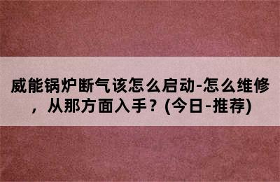 威能锅炉断气该怎么启动-怎么维修，从那方面入手？(今日-推荐)