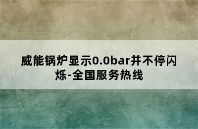 威能锅炉显示0.0bar并不停闪烁-全国服务热线