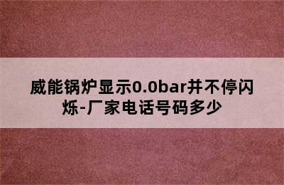 威能锅炉显示0.0bar并不停闪烁-厂家电话号码多少