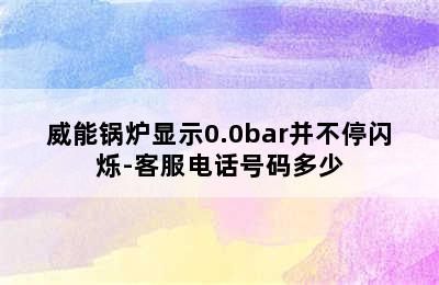 威能锅炉显示0.0bar并不停闪烁-客服电话号码多少