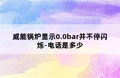 威能锅炉显示0.0bar并不停闪烁-电话是多少