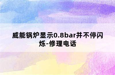 威能锅炉显示0.8bar并不停闪烁-修理电话