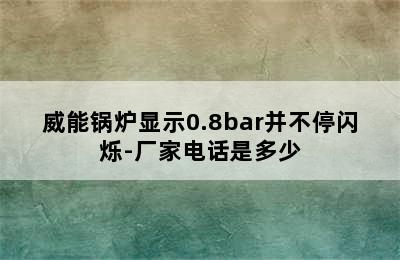 威能锅炉显示0.8bar并不停闪烁-厂家电话是多少