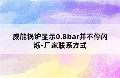 威能锅炉显示0.8bar并不停闪烁-厂家联系方式