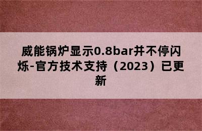 威能锅炉显示0.8bar并不停闪烁-官方技术支持（2023）已更新