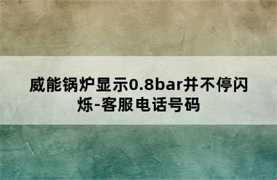 威能锅炉显示0.8bar并不停闪烁-客服电话号码