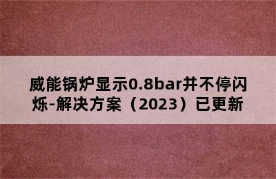 威能锅炉显示0.8bar并不停闪烁-解决方案（2023）已更新